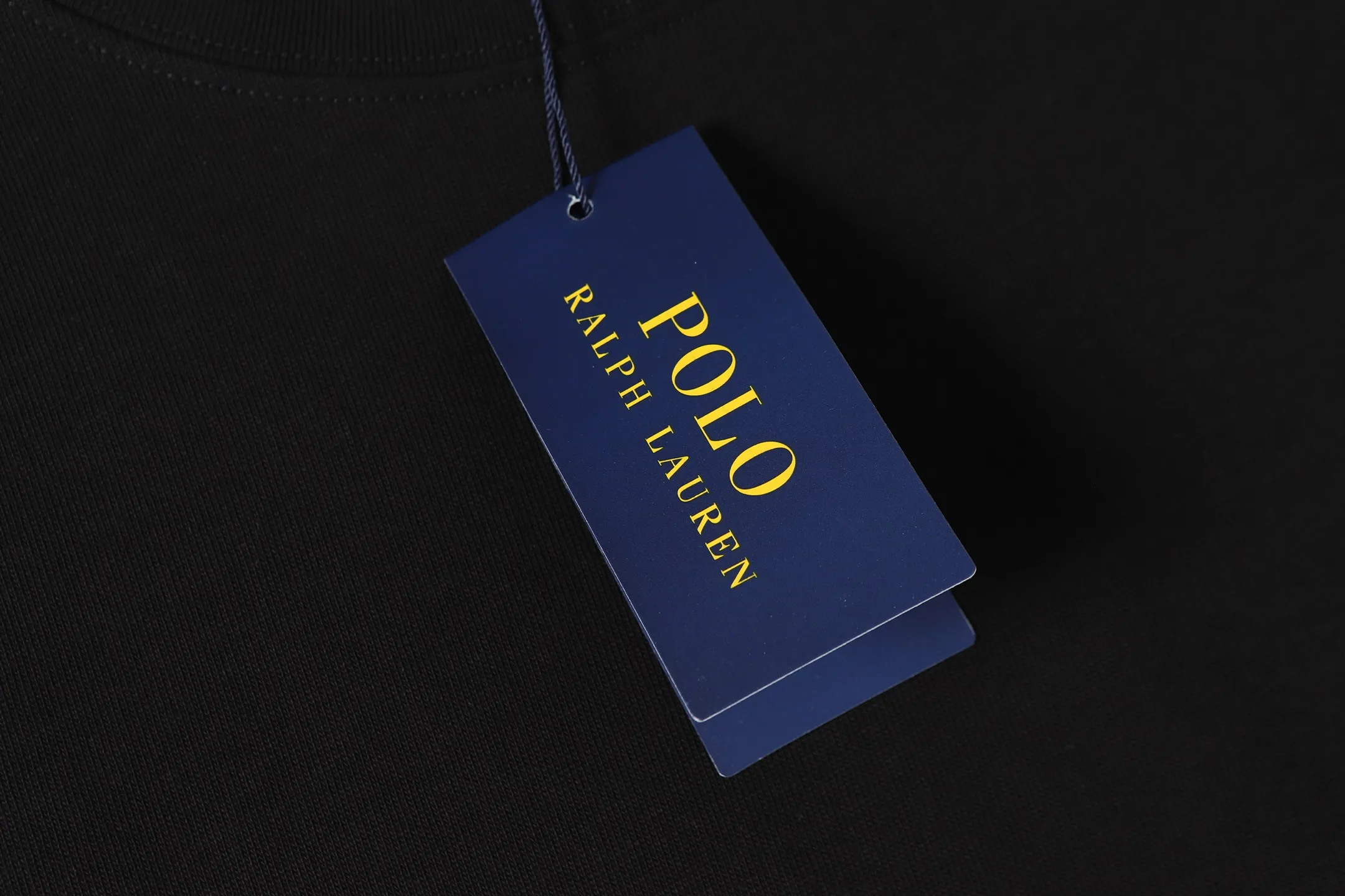 P140 💰 Actual pictures [High-end quality] Code: 8912# Color: Black White Size: S to XXL 2026ss New Ralph Lauren 320g customized fabric Round neck short sleeves Special embroidery Burnt patch Loose version for men and women